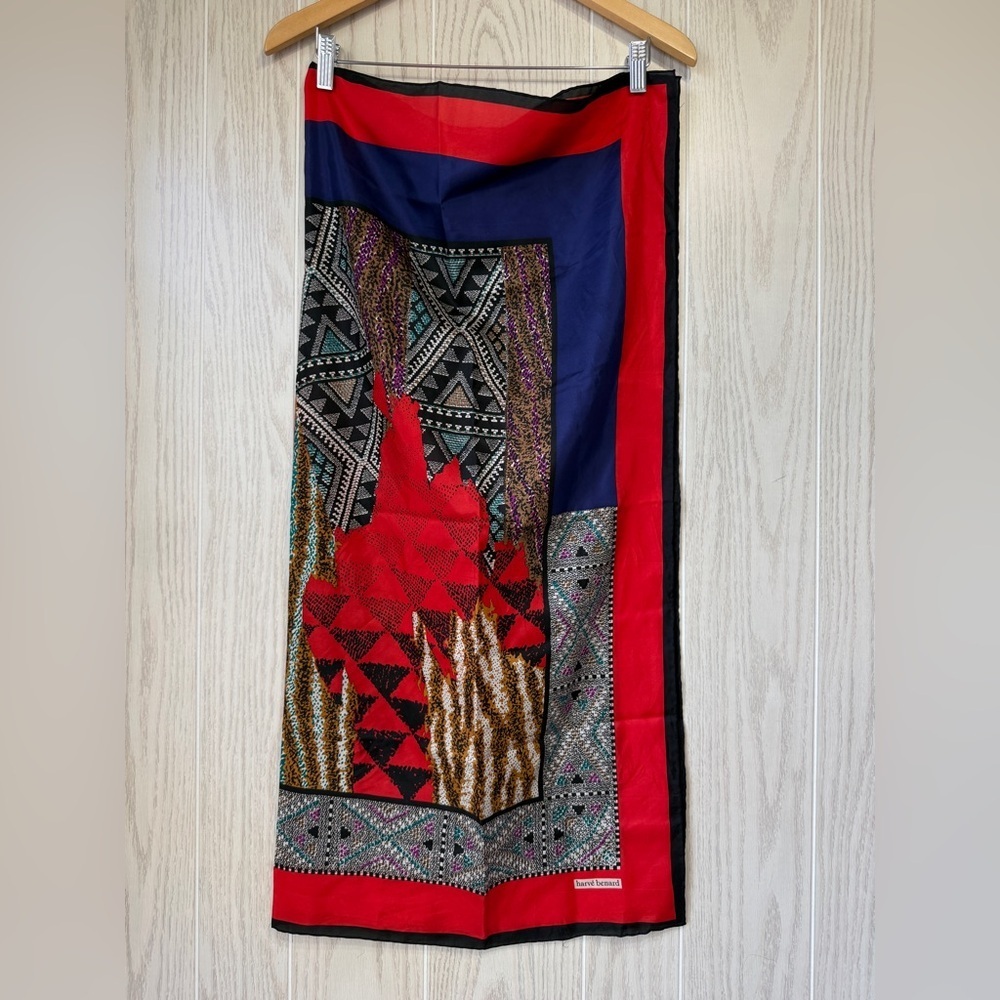 Havre Benard Abstract Silk Scarf Multicolor LNC
